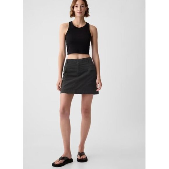 GAP Jersey Cotton Athleisure Tennis Stretch Low Rise Y2K Mini Skirt Women's L - Picture 5 of 13